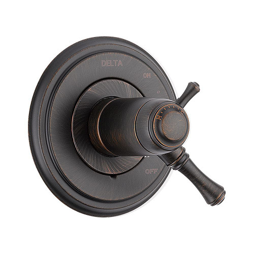 Delta T17T097-RB Cassidy Dual Function Thermostatic Valve Trim with Integrated Volume Control Less Rough-in in Venetian Bronze