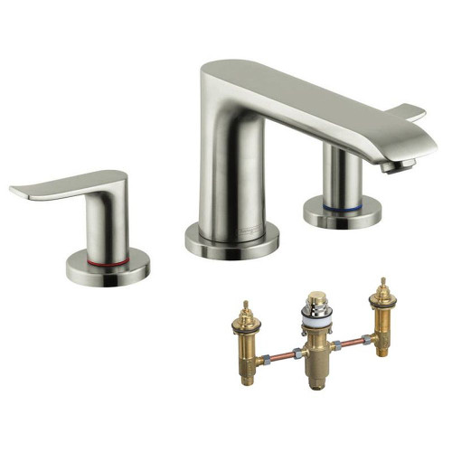Hansgrohe KT31440-06607BN Metris E 2-Handle Roman Tub Faucet with Rough-In in Brushed Nickel