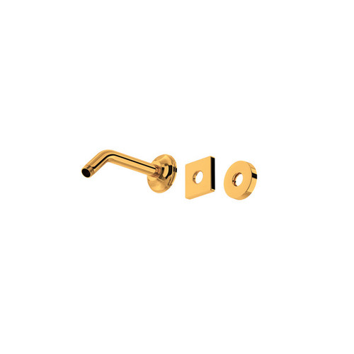 Rohl 1440/6IB 7-in Reach Wall Mount Shower Arm, Italian Brass