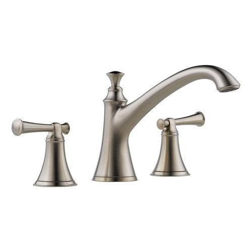Less Handles Roman Tub Trim in Brushed Nickel