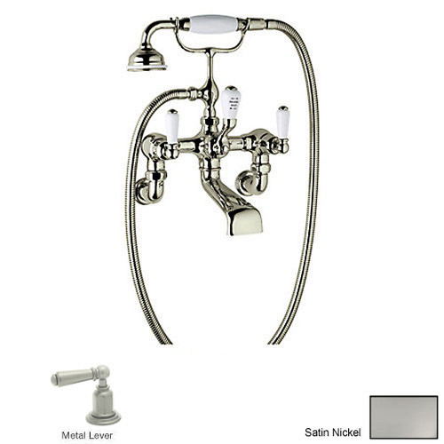 Rohl U.3510L/1-STN Wall Mount Exposed Tub Filler Faucet in Satin Nickel