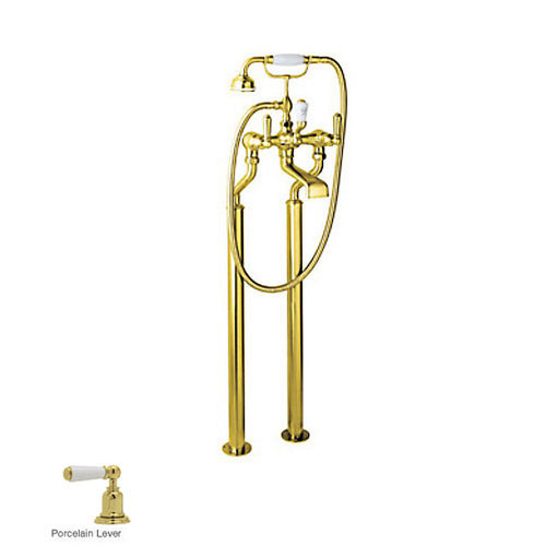 Rohl U.3520L/1-IB Floor Mount Tub Filler Faucet in English Gold