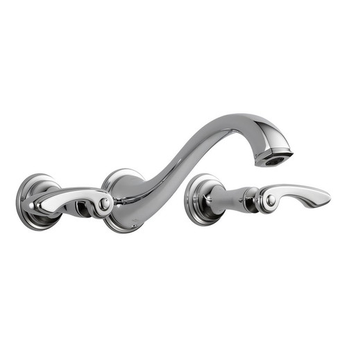 Brizo 65885LF-PCLHP Less Handles Wall Mount Lavatory Faucet in Polished Chrome