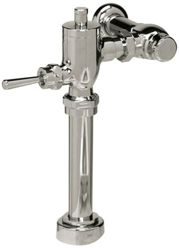 1.28 GPF Non-Hold Open High Efficiency Toilet Flushometer with Valve, Right/Left Rough, 1-1/2-in Vacuum Breaker, and 1-in Angle Stop Set in Polished Chrome