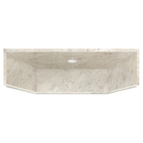 39.5-in x 37.75-in Solid Surface Shower Dome in Silver Mocha