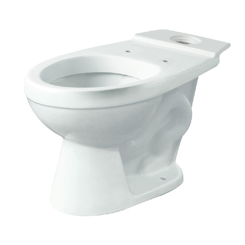 Round Vitreous China Toilet Bowl in White