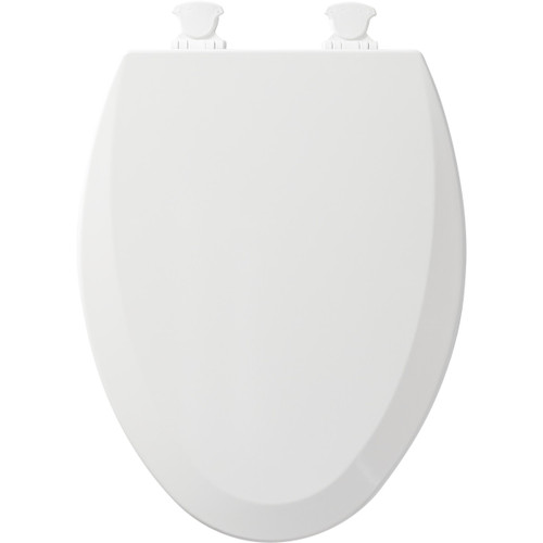 Church 585EC 000 Wood Elongated Toilet Seat in White