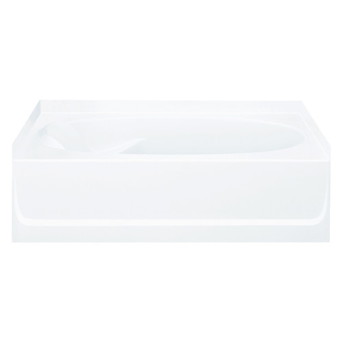 Sterling 71101120-LNR-0 60-in L x 36-in W Oval In Rectangle Skirted Bathtub with Right-Hand Drain in White