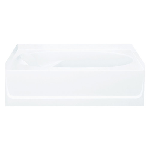 60-in L x 42-in W Oval In Rectangle Skirted Bathtub with Right-Hand Drain in White