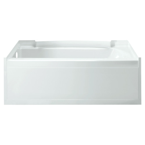 60-in L x 32-in W Rectangular Skirted Bathtub with Left-Hand Drain in White