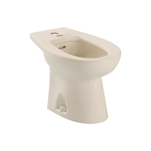 Floor Mounted Porcelain Bidet Fixture for Piedmont Single Hole Faucets in Bone