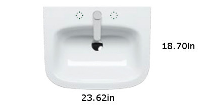 One 60 Washbasin in White