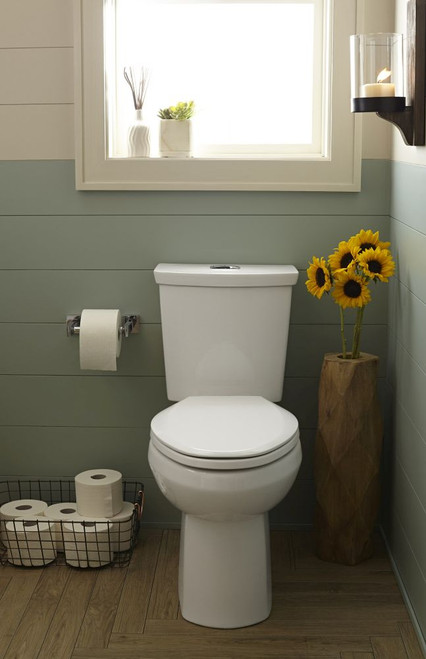 H2Option Dual Flush Elongated 0.92/1.28 Gpf 2-Piece Toilet - Lined Tank, in Linen