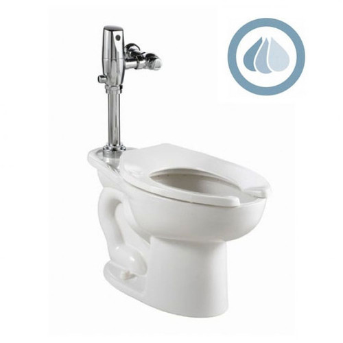 1.28 Gpf Ada Everclean Toilet with Selectronic Battery Flush Valve System, in White