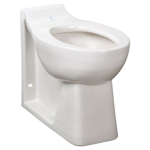 Elongated Bowl Only, Back Spud, Wall Outlet, with Integral Seat, in White