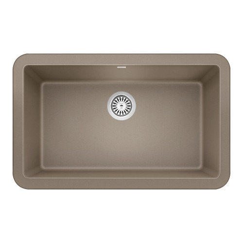 19-in x 30-in Granite 10-in Deep Kitchen Sink, in Truffle
