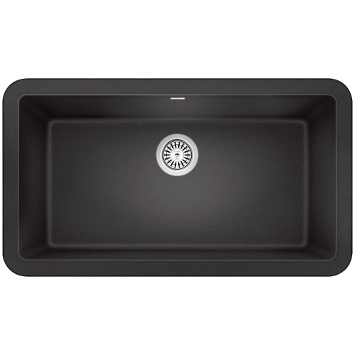 19-in x 33-in Granite 10-in Deep Kitchen Sink, in Anthracite