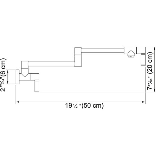 Ambient Wall Mounted Pot Filler Faucet In Satin Nickel