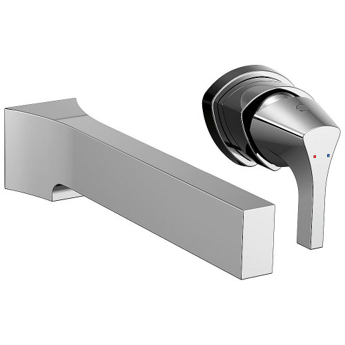 Single Handle Wall Mount Lavatory Faucet Trim in Chrome Finish, 1.2gpm Flow Rate