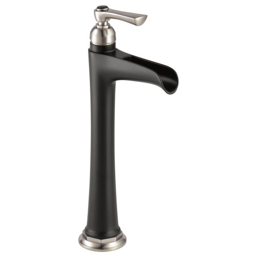 Single Handle Vessel Lavatory Faucet in Luxe Nickel/Matte Black Finish, 1.2gpm Flow Rate