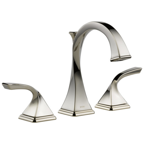 Brizo 65330LF-PN-ECO Virage Widespread Lavatory Faucet in Polished Nickel Finish, 1.2gpm Flow Rate