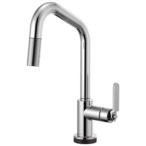 SmartTouch Pull-Down Faucet with Angled Spout and Industrial Handle in Chrome Finish