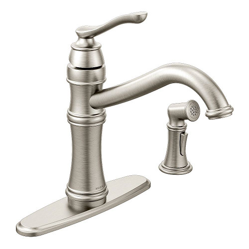 Moen 7245SRS Belfield Spot Resist Stainless One-Handle Kitchen Faucet