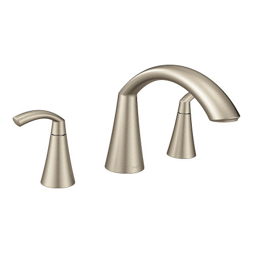 Moen T373BN Brushed Nickel Two-Handle Roman Tub Faucet