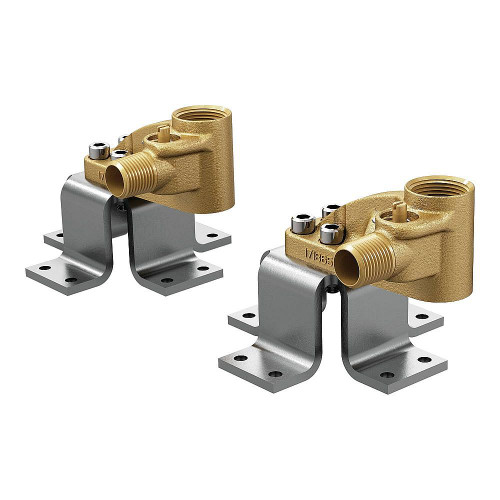 Double Floor Mount Tub Filler Concrete Mounting System