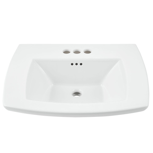 American Standard 0445004.020 Edgemere 4-in Centerset Pedestal Sink Top, White