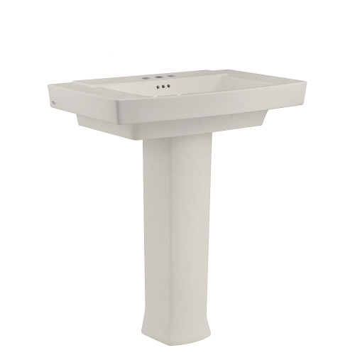 Townsend Pedestal Bathroom Sink with 4" Centers in Linen