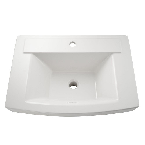 Townsend Single Bowl Vanity Top Lavatory Sink in White