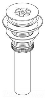 Grid Strainer Drain Assembly - Less Overflow Hole in Venetian Bronze