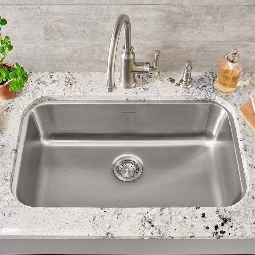 29.75" Single Basin Kitchen Sink for Undermount Installations with Drain in Stainless Steel