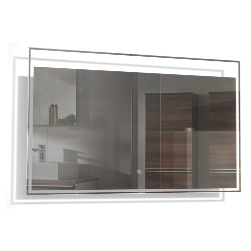 47.24 X 1.18 X 23.62 LED-Backlit Contemporary Mirror with Touch Sensor