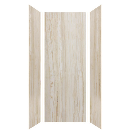 Transolid EWK363696-43 Expressions 36" X 36" X 96" 3-Piece Shower Wall Trimmable Kit, In Sorento