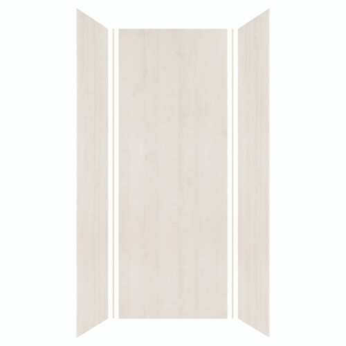 Transolid EWK363696-45 Expressions 36" X 36" X 96" 3-Piece Shower Wall Trimmable Kit, In Bleached Oak