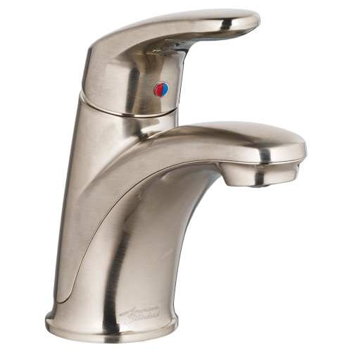 1-Handle Single-Hole Bathroom Faucet with Pop-Up Drain in Brushed Nickel
