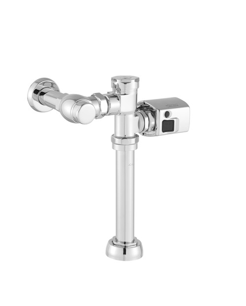 1.6 GPF Manual Toilet Flush Valve with Side-Mount Operator in Polished Chrome