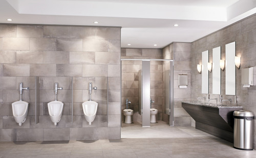 0.5 GPM Wall-Mount Sensor-Operated Faucet with DC Battery Powered in Polished Chrome