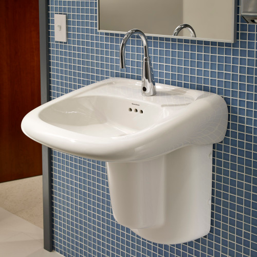 0.35 GPM Base Model Gooseneck Bathroom Faucet with Proximity Sensor in Polished Chrome