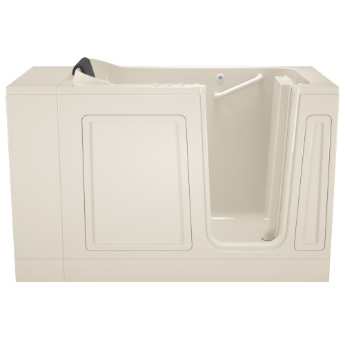 28-in. x 48-in. Walk-In Air Spa and Whirlpool Massage Bathtub with Right-Hand Drain in Linen
