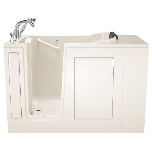 American Standard 2848.609.WLL 28-in. x 48-in. Walk-In Whirlpool Massage Bathtub with Left-Hand Drain and Tub Faucet in Linen