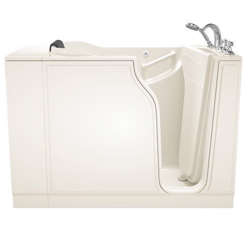 American Standard 3052.109.WRL 30-in. x 52-in. Walk-In Whirlpool Massage Bathtub with Right-Hand Drain and Tub Faucet in Linen