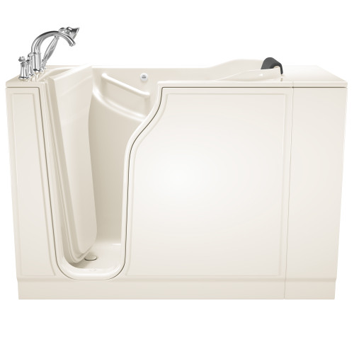 American Standard 3052.609.WLL 30-in. x 52-in. Walk-In Whirlpool Massage Bathtub with Left-Hand Drain and Tub Faucet in Linen
