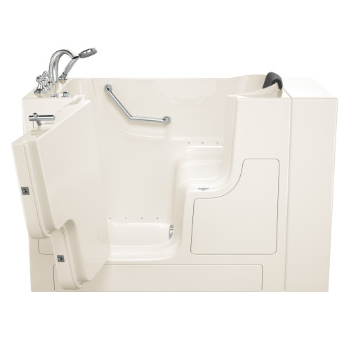 American Standard 3052OD.109.ALL-PC 30-in. x 52-in. Outward Opening Door Walk-In Air Spa Bathtub with Left Door/Drain and Tub Faucet in Linen