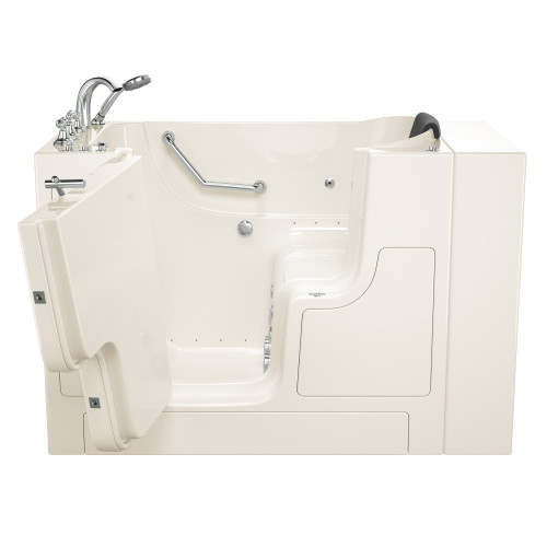 American Standard 3052OD.109.CLL-PC 30-in. x 52-in. Outward Opening Door Walk-In Air Spa and Whirlpool Massage Bathtub with Left Door/Drain and Tub Faucet in Linen