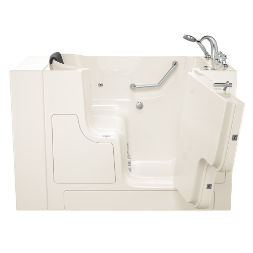 American Standard 3052OD.109.WRL-PC 30-in. x 52-in. Outward Opening Door Walk-In Whirlpool Massage Bathtub with Right Door/Drain and Tub Faucet in Linen