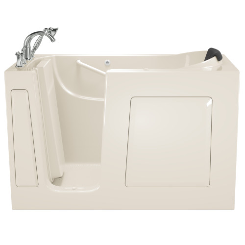 30-in. x 60-in. Walk-In Soaking Bathtub with Left-Hand Drain and Tub Faucet in Linen