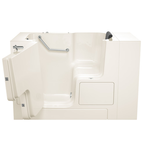 32-in. x 52-in. Outward Opening Door Walk-In Soaking Bathtub with Left Door/Drain in Linen